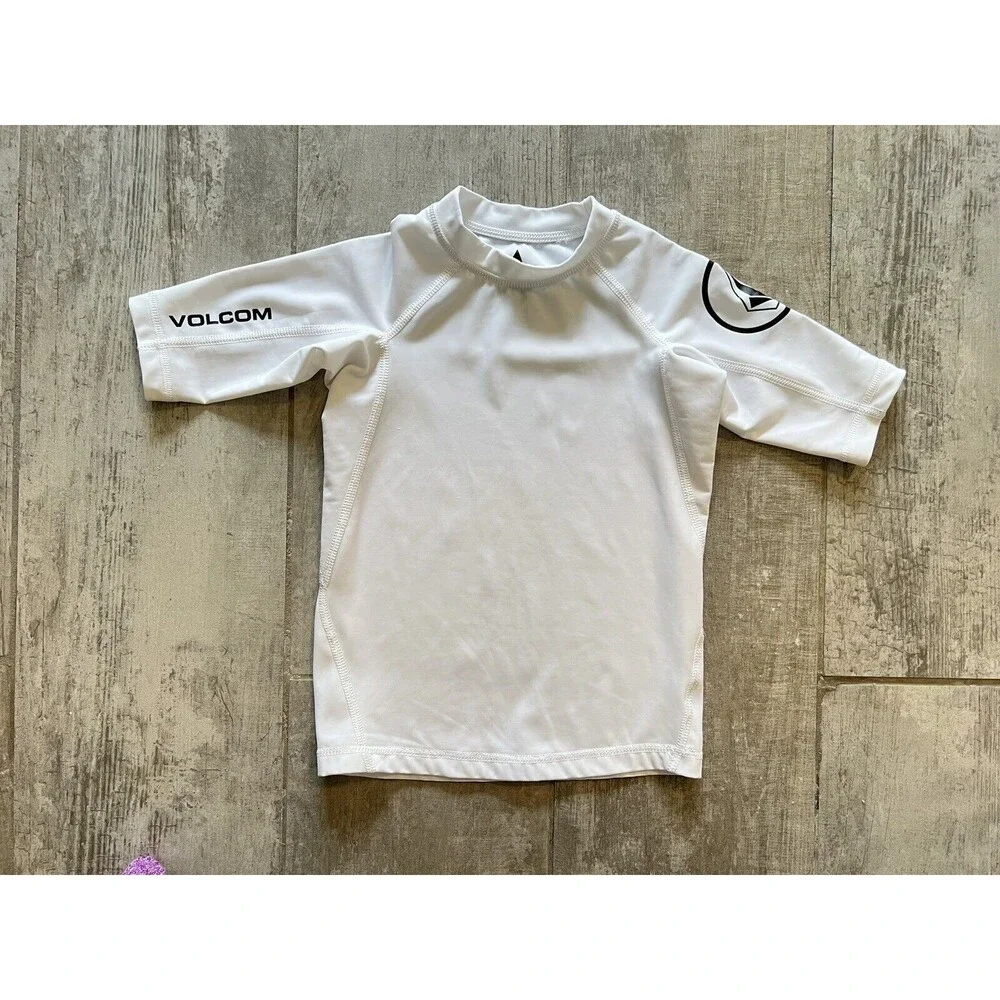 VOLCOM Boy Lido Short Sleeve Rash Guard Toddler Youth Surf Anti UV 50 UPF 50 M 5